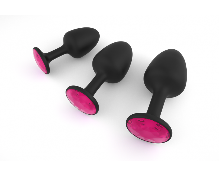 Анальна пробка Dorcel Geisha Plug Ruby XL з кулькою всередині, створює вібрації, макс діаметр 4,5 см