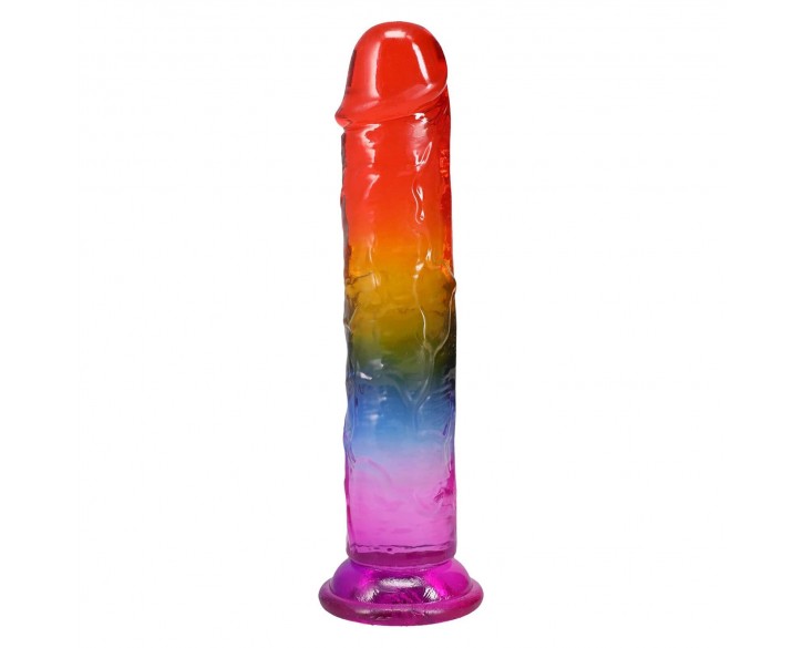 Фалоімітатор Doc Johnson Crystal Jellies - 8.5 Inch Сlassic Dong - Rainbow
