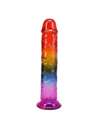 Фалоімітатор Doc Johnson Crystal Jellies - 8.5 Inch Сlassic Dong - Rainbow