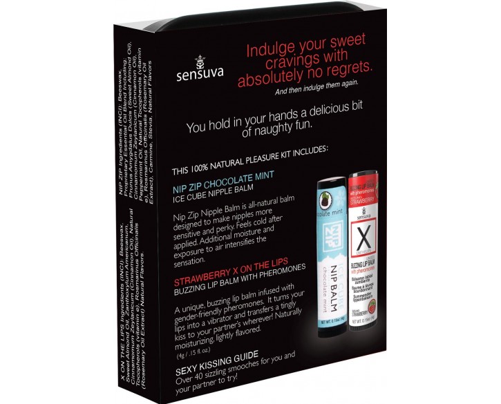 Подарунковий набір Sensuva Lips & Nips Pleasure Kit - Chocolate Strawberry 2 x 4г
