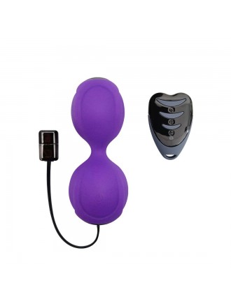 Вагінальні кульки з вібрацією Adrien Lastic Kegel Vibe Purple, діаметр 3,7 см