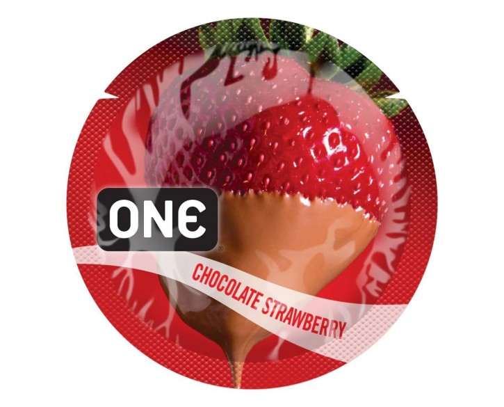 Презерватив ONE FlavorWaves 1 шт зі смаком Chocolate Strawberry