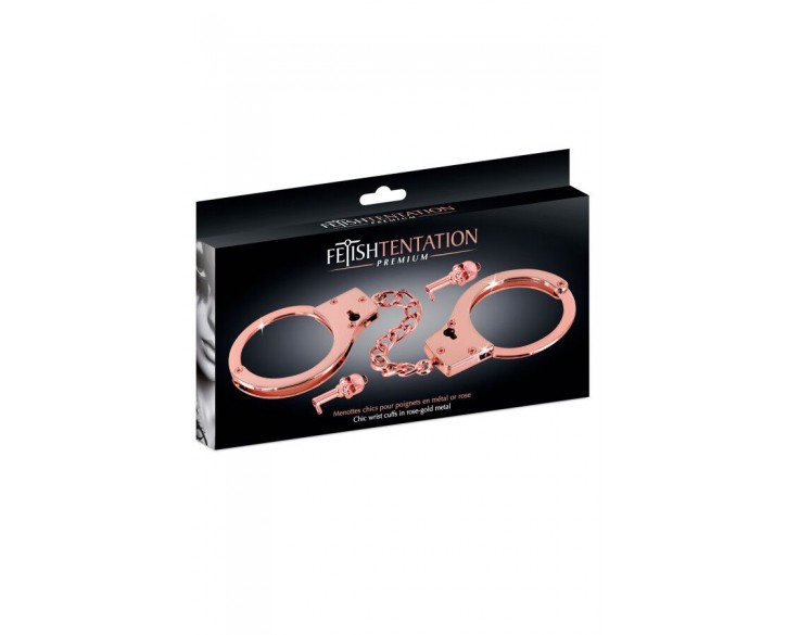 Наручники Fetish Tentation Premium Chick wrist cuffs in rose-gold metal