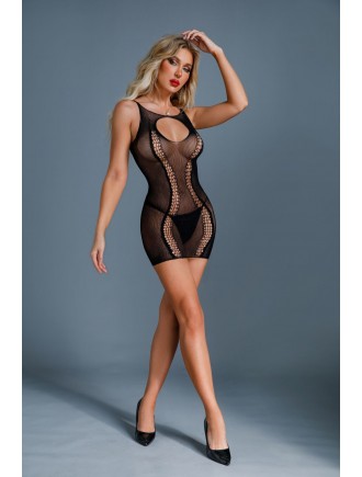 Сукня-сітка Caprice Lingerie Model 06 One size Black, дрібна сітка, мереживо