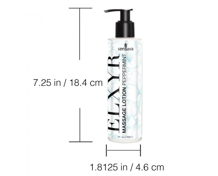 Лосьйон для масажу ніг та ступень Sensuva ELXYR Massage Lotion Peppermint (236 мл)