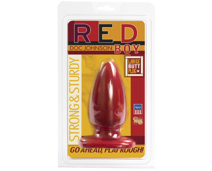 Анальна пробка-втулка Doc Johnson Red Boy - Large 5 Inch, макс. діаметр 5,5 см