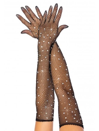 Довгі рукавички Leg Avenue Rhinestone opera length gloves