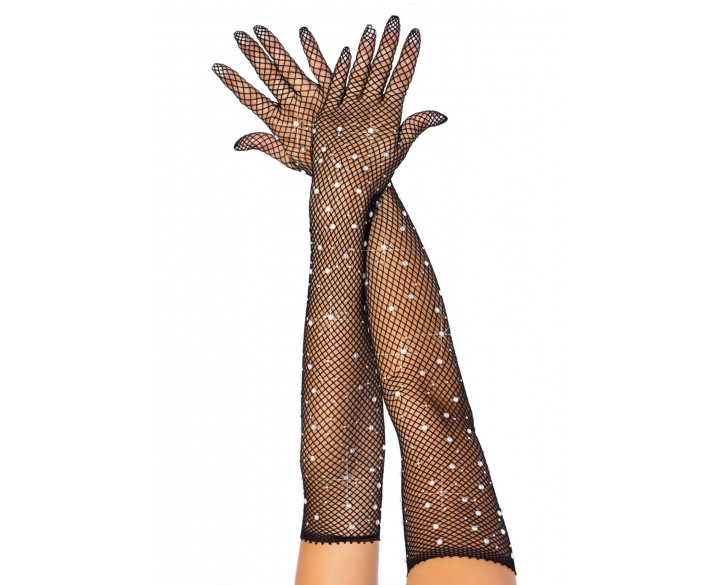 Довгі рукавички Leg Avenue Rhinestone opera length gloves