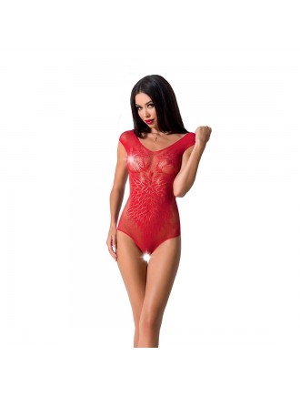 Бодістокінг Passion BS064 One Size, Red, боді, закрите плече, відкритий доступ