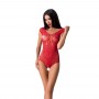 Бодістокінг Passion BS064 One Size, Red, боді, закрите плече, відкритий доступ