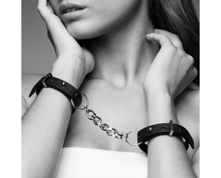 Наручники з екошкіри Bijoux Indiscrets Maze – Thin Handcuffs Black