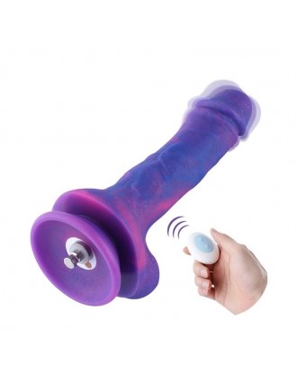 Фалоімітатор 8.2″ з вібрацією для секс-машин Hismith Purple Silicone Dildo with Vibe, KlicLok