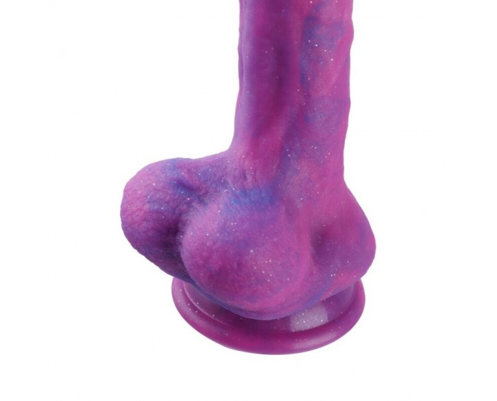 Фалоімітатор 8.2″ з вібрацією для секс-машин Hismith Purple Silicone Dildo with Vibe, KlicLok