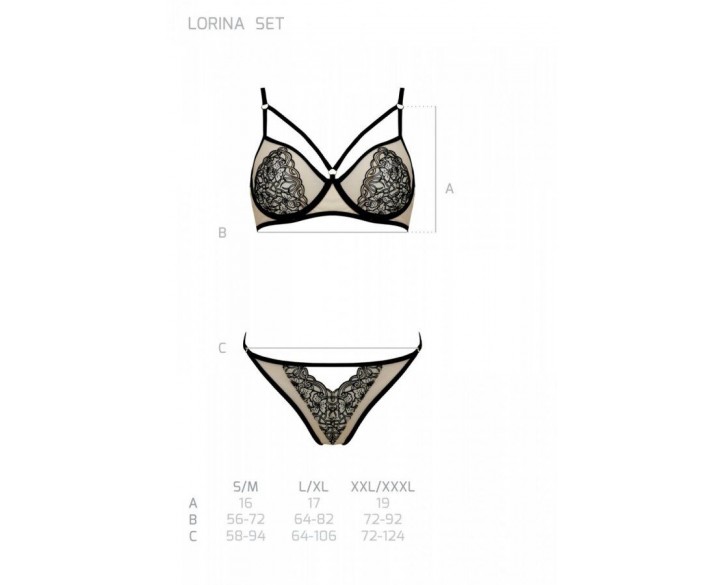 Комплект LORINA SET beige S/M - Passion