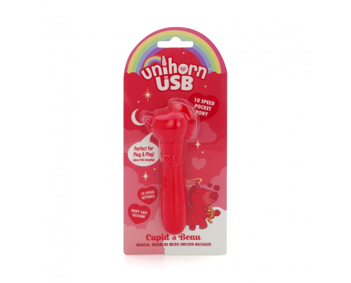 Вібратор-єдиноріжка Unihorn USB Bullet – Cupid's Beau, віброкуля, USB-зарядка, 10 режимів