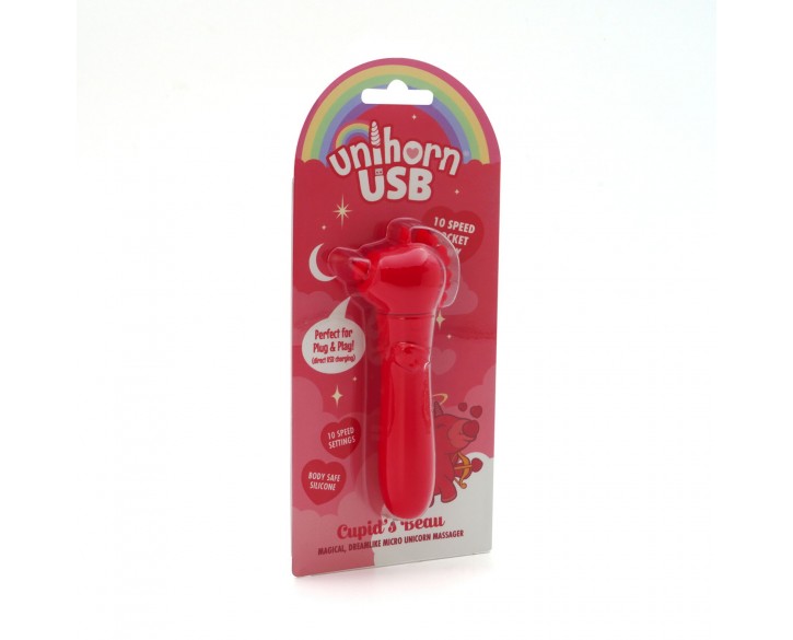 Вібратор-єдиноріжка Unihorn USB Bullet – Cupid's Beau, віброкуля, USB-зарядка, 10 режимів