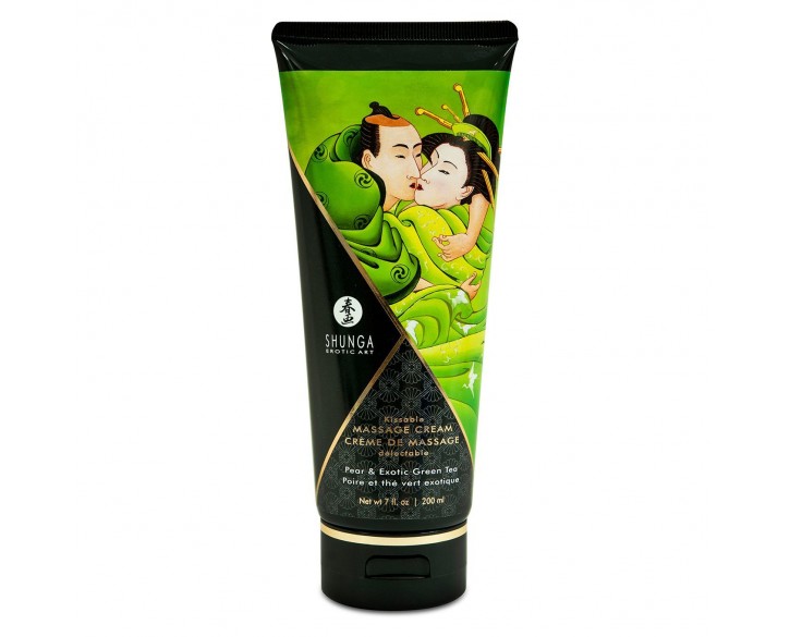 Їстівний масажний крем Shunga Kissable Massage Cream – Pear & Exotic Green Tea (200 мл)