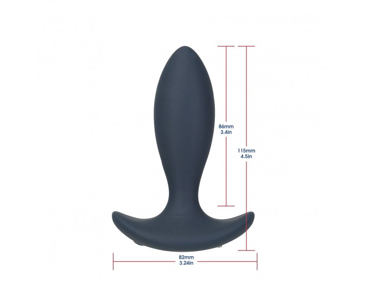 Анальна пробка з пульсацією Lux Active – Throb – 4.5" Anal Pulsating Massager, пульт ДК