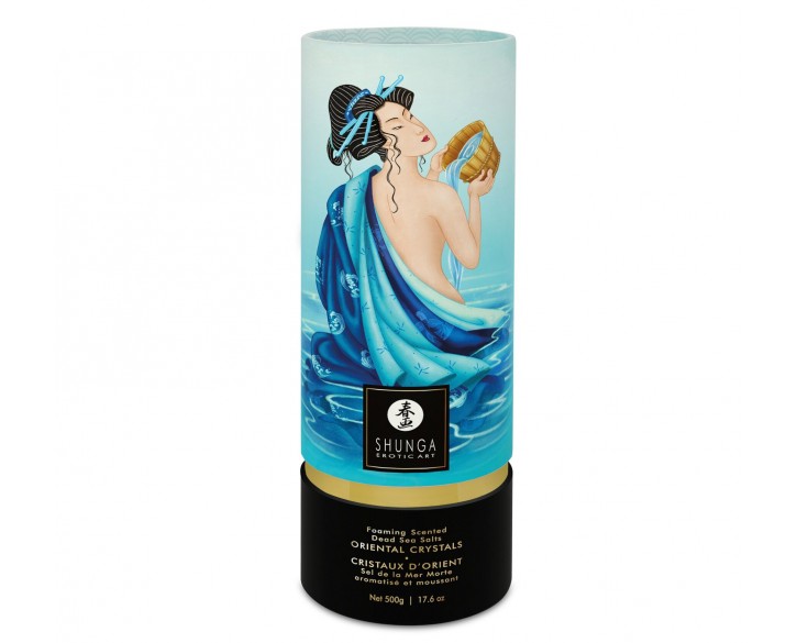 Пінлива сіль для ванни Shunga Dead Sea salt Oriental Crystals — Ocean Temptations (500 г), сіль Мерт