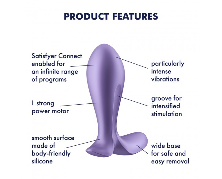 Анальна смарт-пробка з вібрацією Satisfyer Intensity Plug Purple