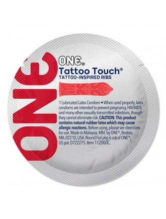 Презерватив ONE Tattoo Touch Red 1 шт