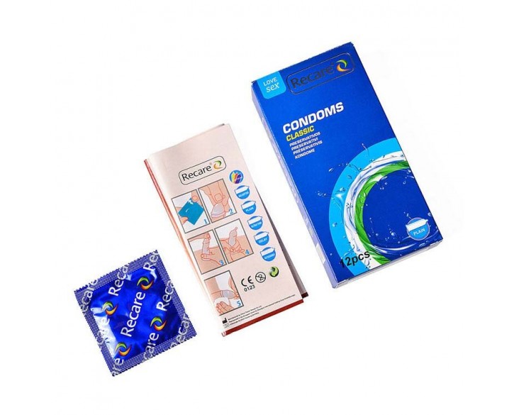 Презервативи Recare Classic Condoms 12 шт, класичні
