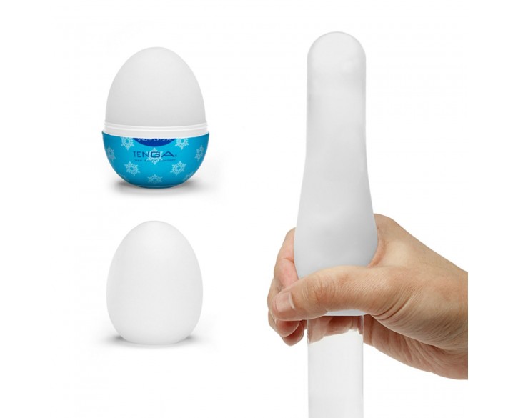 Мастурбатор-яйце Tenga Egg Snow Crystal з охолоджувальним лубрикантом