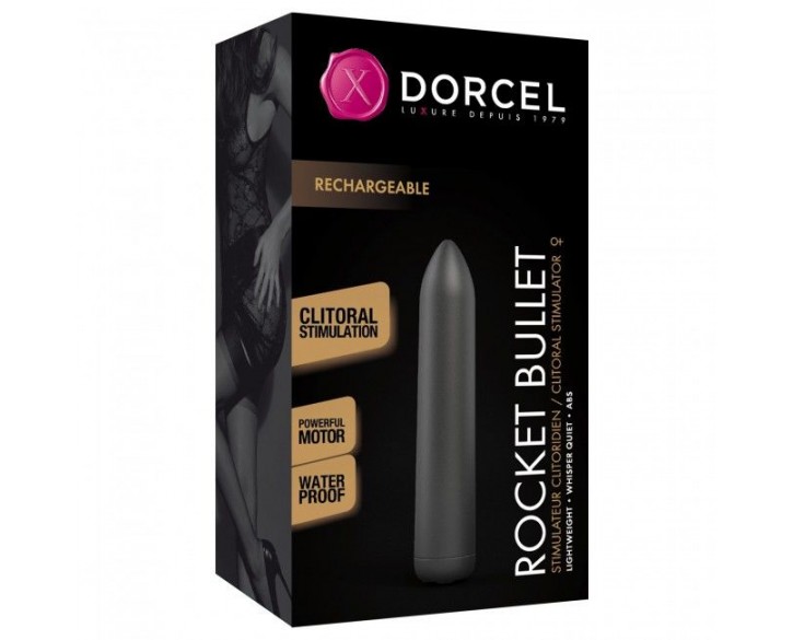 Перезаряджувана віброкуля Dorcel Rocket Bullet Black