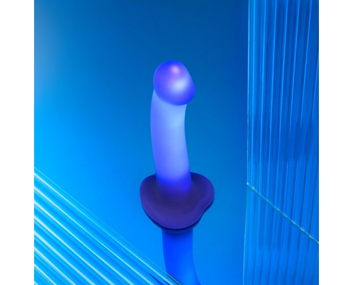 Дилдо, що світиться Strap-On-Me Glow-LED Dildo Purple - M