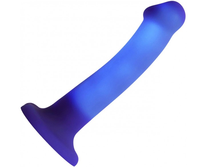 Дилдо, що світиться Strap-On-Me Glow-LED Dildo Purple - M
