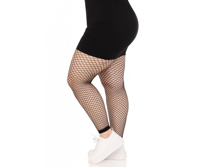 Панчохи Leg Avenue Industrial Net footless tights Black 1X/2X