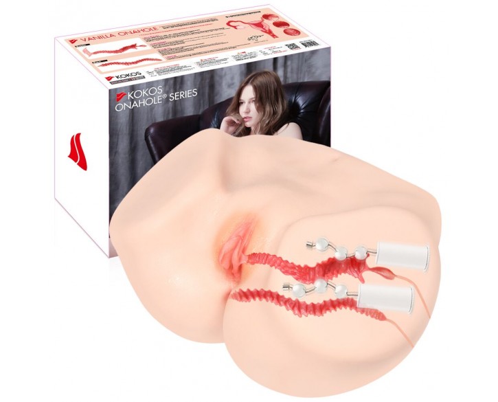 Мастурбатор Kokos 004 Vailla ONAHOLE Real Vagina 2WayPlus з вібрацією та масажем