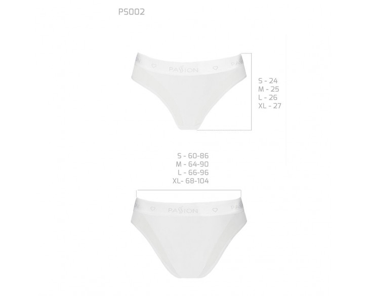 Трусики з прозорою вставкою Passion PS002 PANTIES white, size S