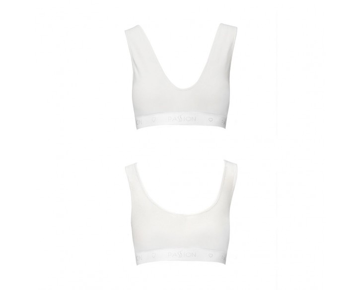 Спортивний топ з еластичної бавовни Passion PS005 TOP white, size L