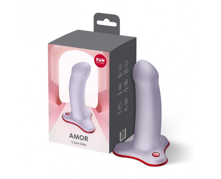 Фалоімітатор Fun Factory AMOR Purple, довжина 14,6 см, діаметр 3,7 см, вигнутий