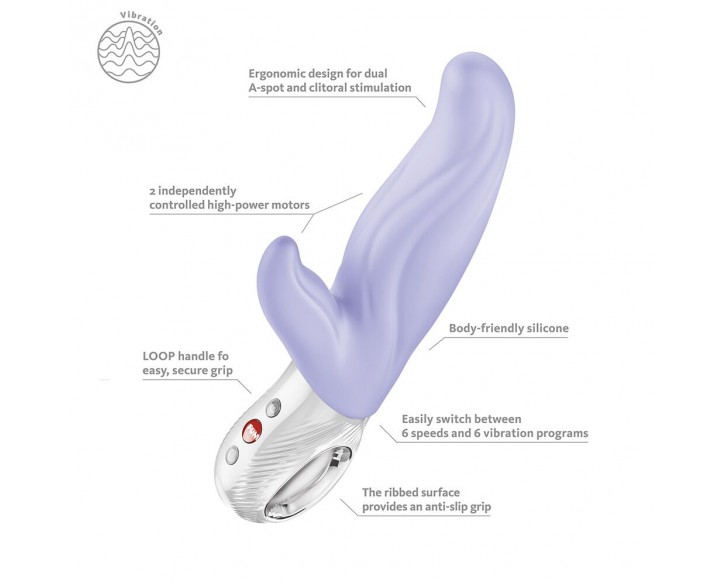 Вібратор-кролик для точки А Fun Factory LADY BI Purple, 2 мотори, 12 режимів