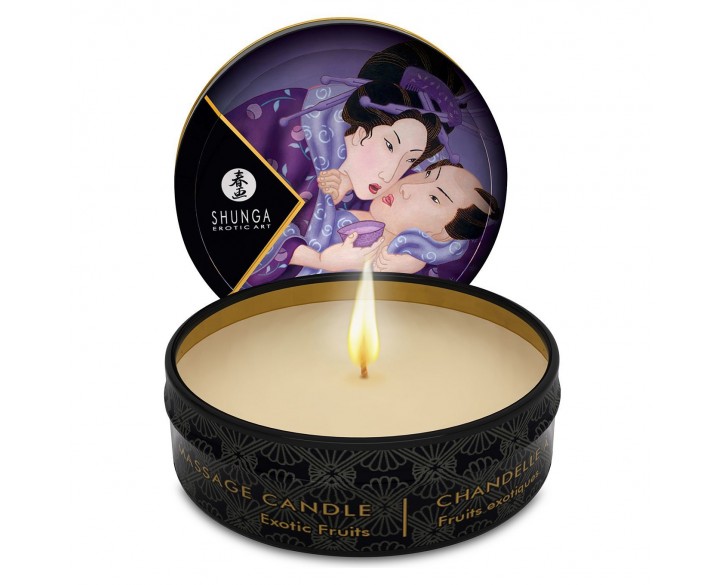 Масажна свічка Shunga Mini Massage Candle – Exotic Fruits (30 мл) з афродизіаками