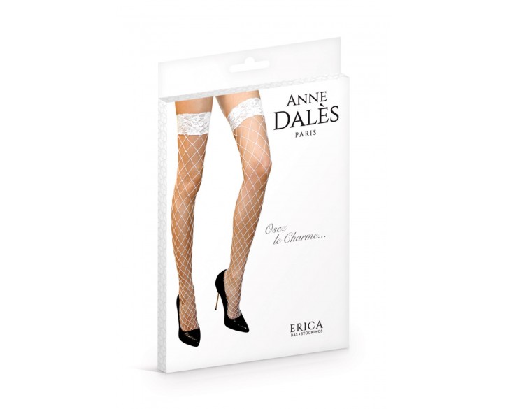 Панчохи в крупну сітку Anne De Ales ERICA T4 White