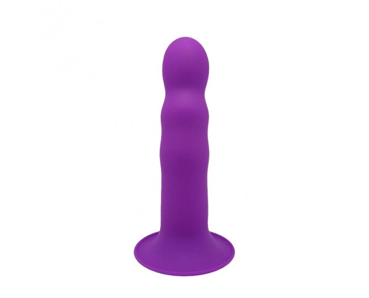 Дилдо з присоскою Adrien Lastic Hitsens 3 Purple, відмінно для страпона, діаметр 4,1 см, довжина 18,