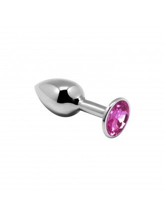 Металева анальна пробка з кристалом Alive Mini Metal Butt Plug Pink S