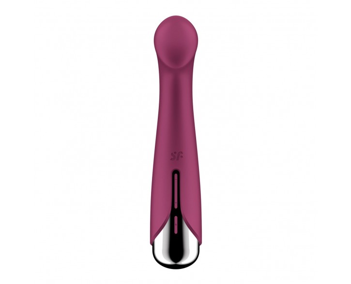 Вібратор з ротацією Satisfyer Spinning G-Spot 1 Red, плоский майданчик для стимуляції точки G