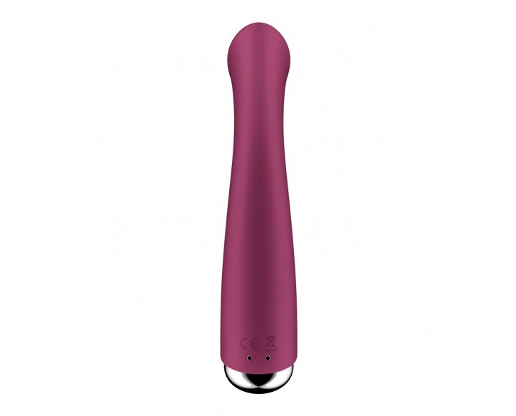 Вібратор з ротацією Satisfyer Spinning G-Spot 1 Red, плоский майданчик для стимуляції точки G