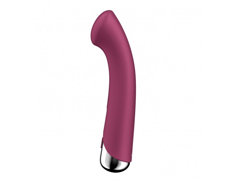 Вібратор з ротацією Satisfyer Spinning G-Spot 1 Red, плоский майданчик для стимуляції точки G