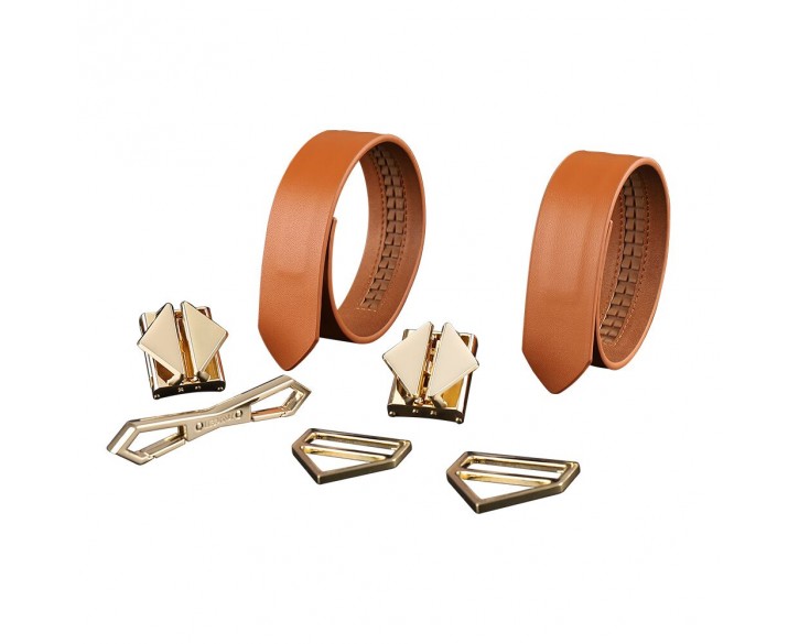 Наручники LOCKINK Wristcuffs/Anklecuffs Brown Set