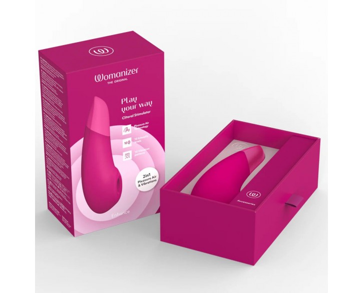 Вакуумний кліторальний стимулятор Womanizer Enhance Pink