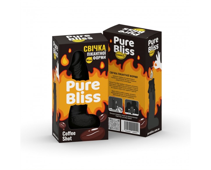 Ароматна свічка пікантної форми Pure Bliss Black Coffee Shot (Кава) 18 см