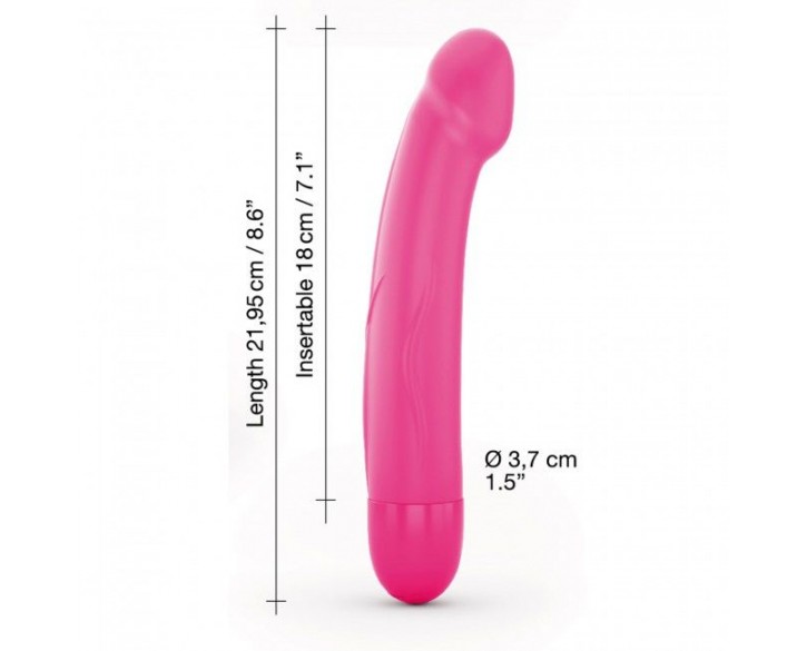 Вібратор Dorcel Real Vibration M Magenta 2.0, діаметр 3,7см, перезаряджається, для точки G, водостій