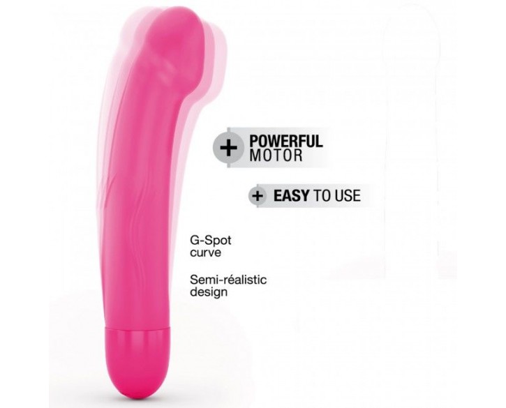 Вібратор Dorcel Real Vibration M Magenta 2.0, діаметр 3,7см, перезаряджається, для точки G, водостій