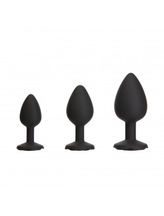 Набір силіконових анальних пробок BMS Roses Til’ Dawn Silicone Anal Plug Kit Starter Kit Black