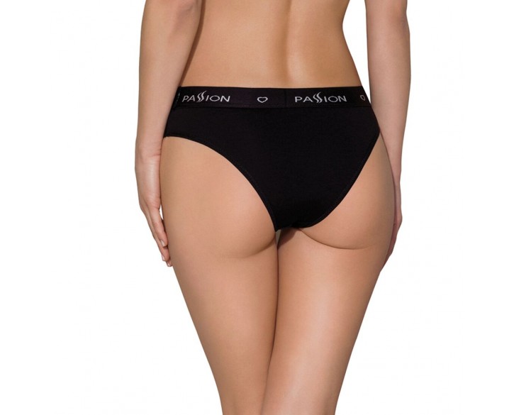 Трусики-сліпи з бавовни та еластаном Passion PS004 PANTIES black, size S